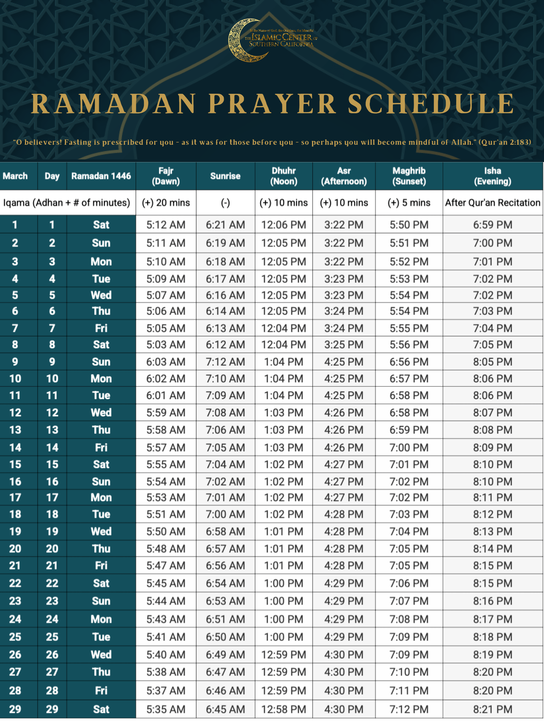 ramadan arabic prayer